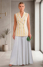 Chaleco con estampado de rayas amarillas - CHALECO REGULAR Boutiquemirel 