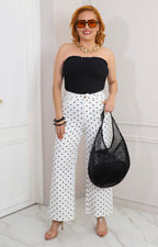 Pantalòn blanco polka dots