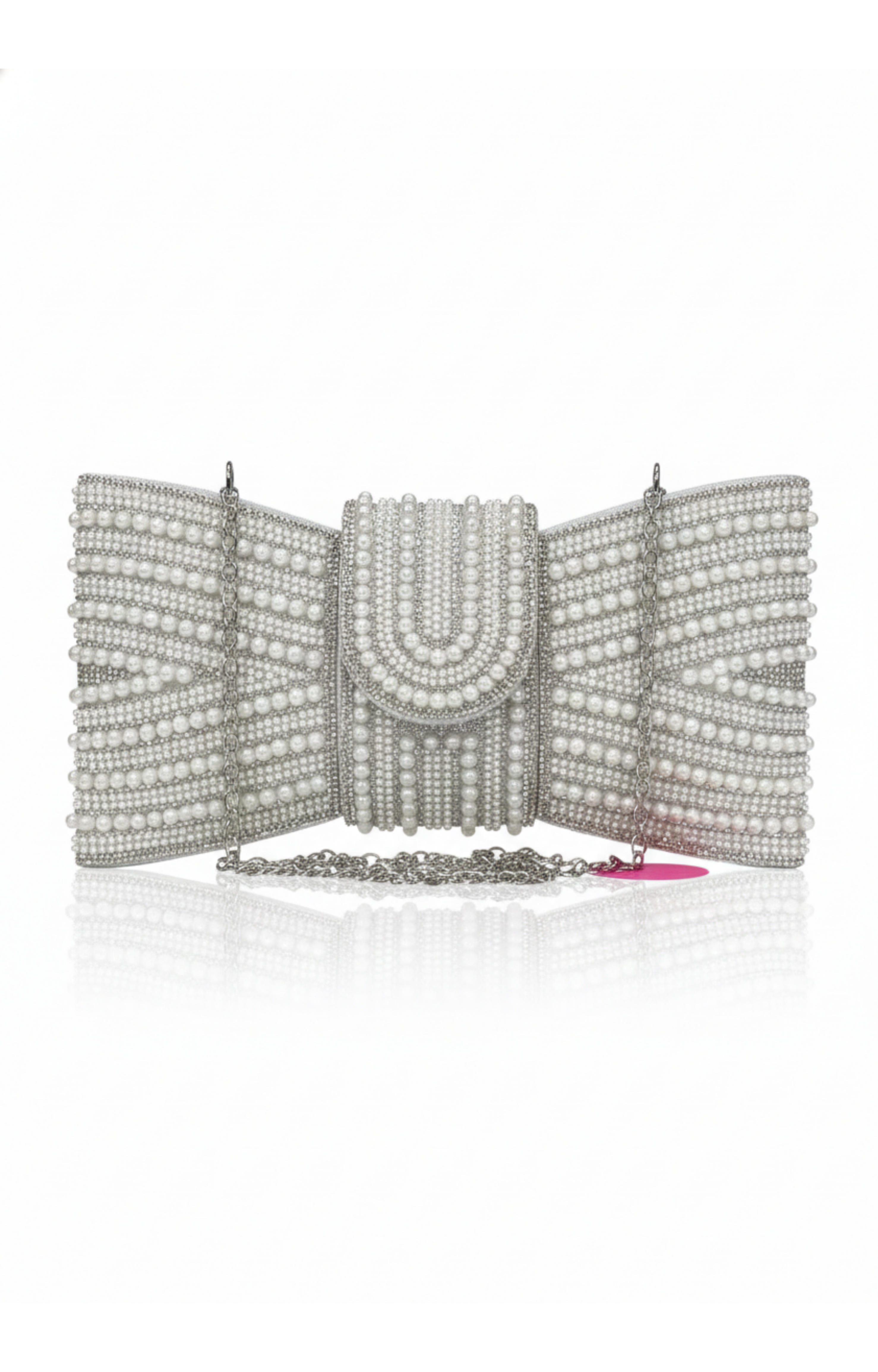 Bolsa blanca con perlas y brillos - BOLSA Boutiquemirel 