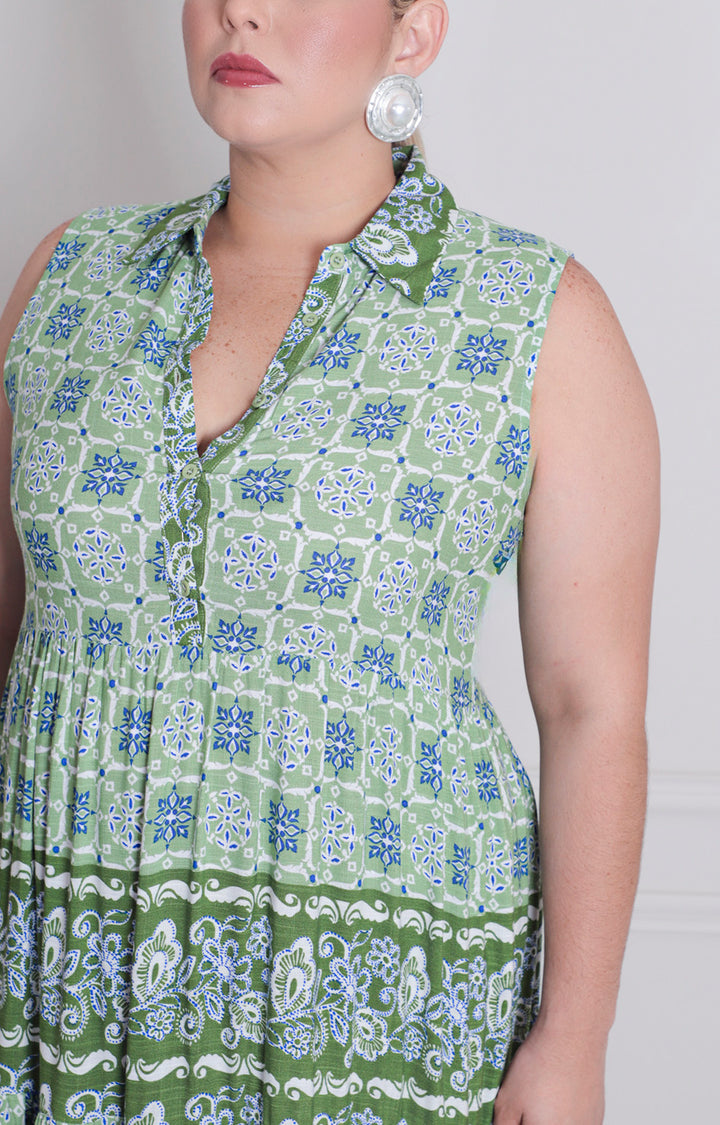 Vestido largo estampado - VESTIDO LARGO CURVY Boutiquemirel 