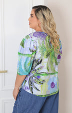 Blusa estampada palmera