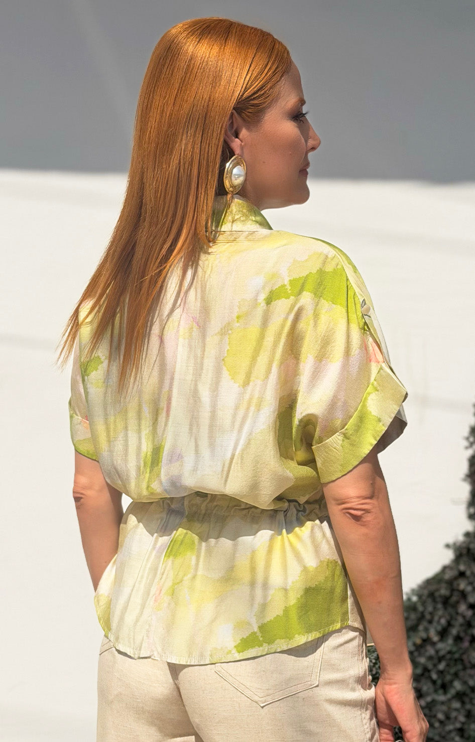 Blusa verde estampada - BLUSAS REGULAR Boutiquemirel 