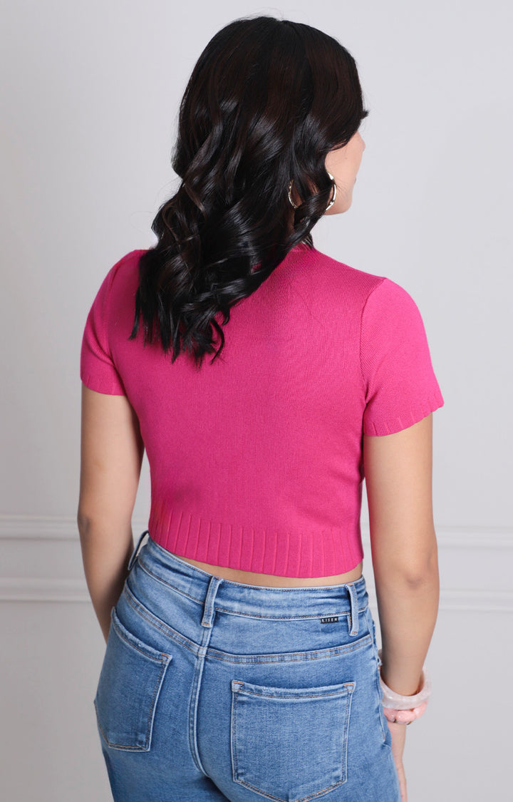 Blusa fucsia con botones - BLUSAS REGULAR Boutiquemirel 