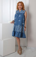 Vestido corto azul casual