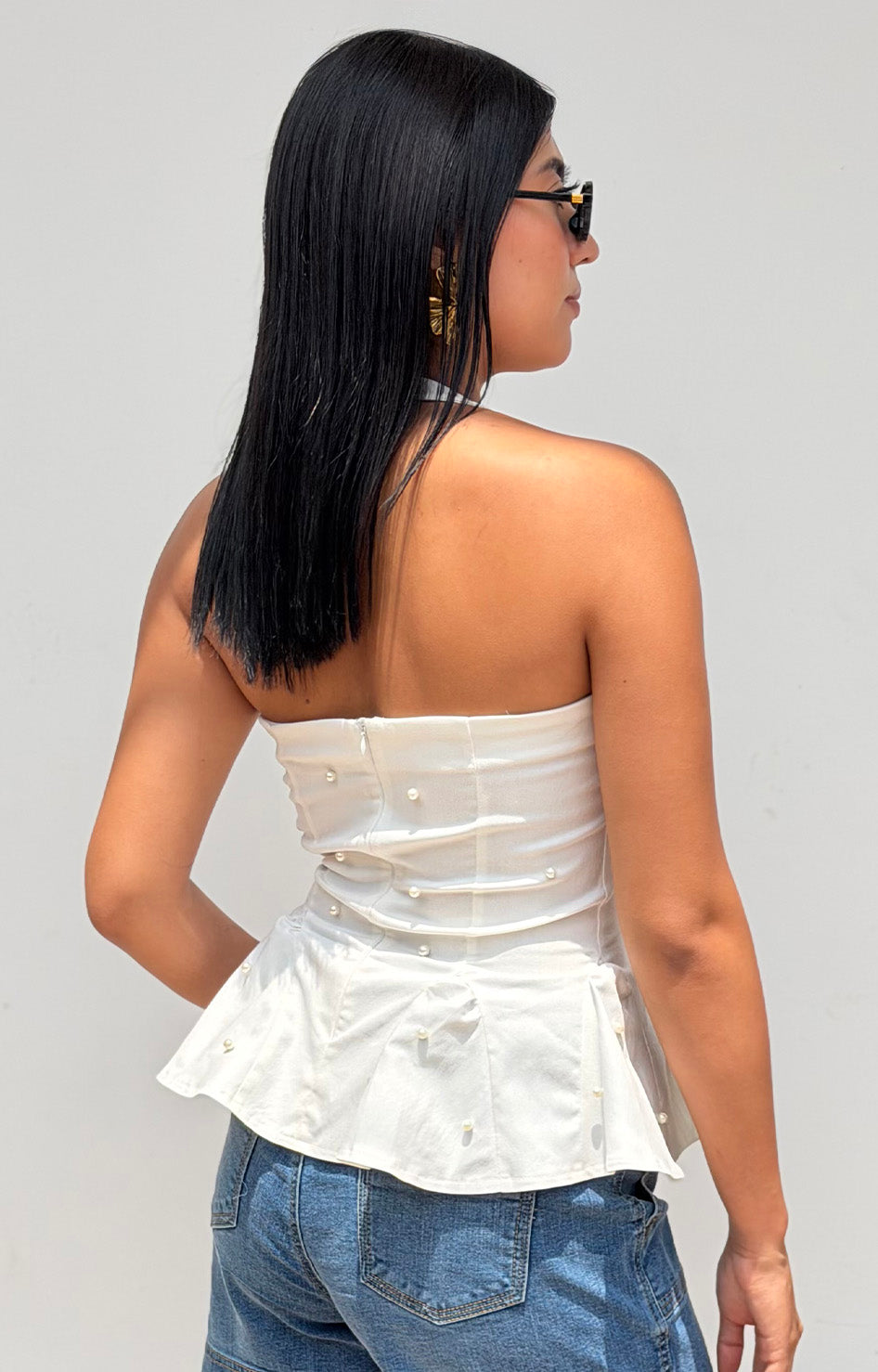 Blusa peplum con detalle - BLUSAS REGULAR Boutiquemirel 