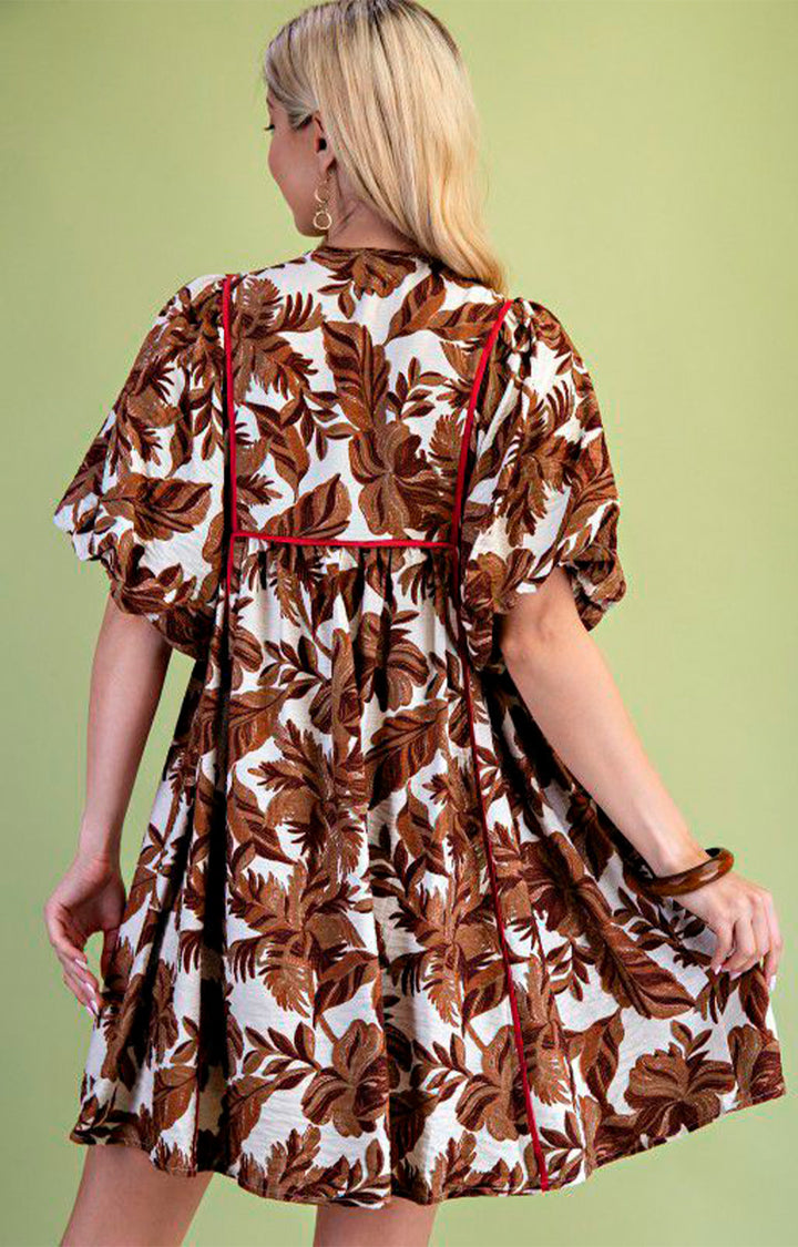 Vestido estampado corto