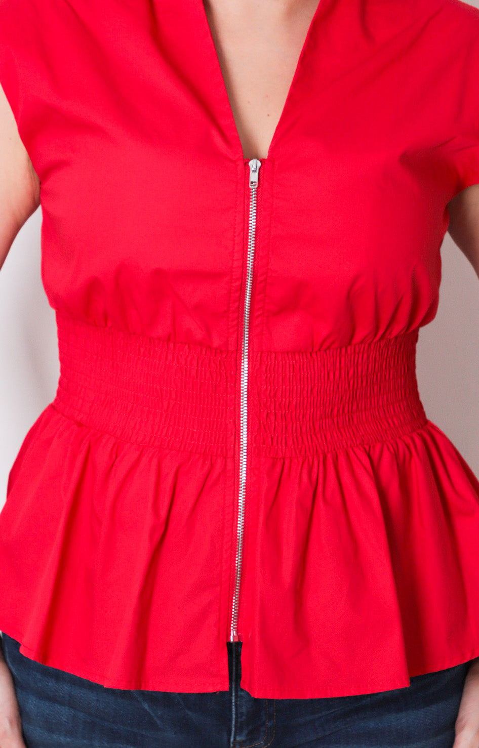 Blusa sisada con cierre - BLUSAS REGULAR Boutiquemirel 