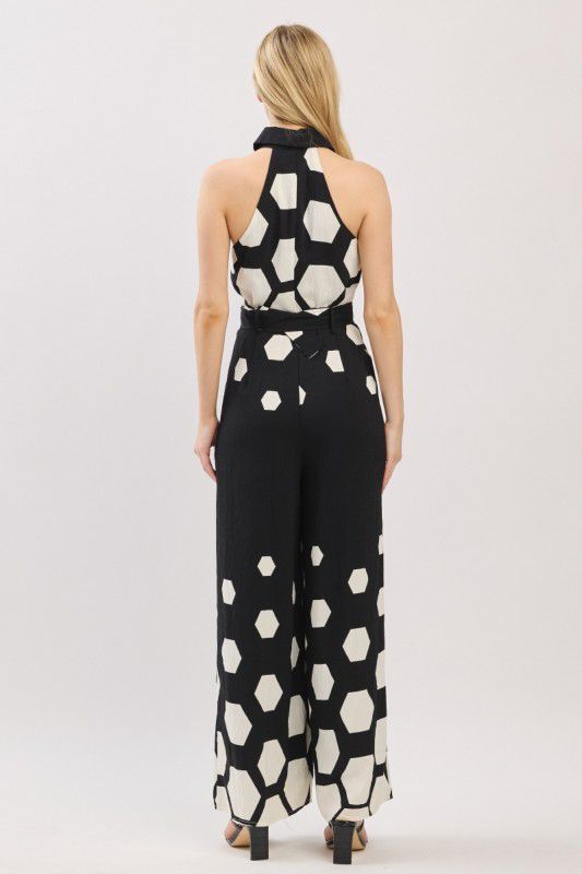 Palazzzo negro estampado