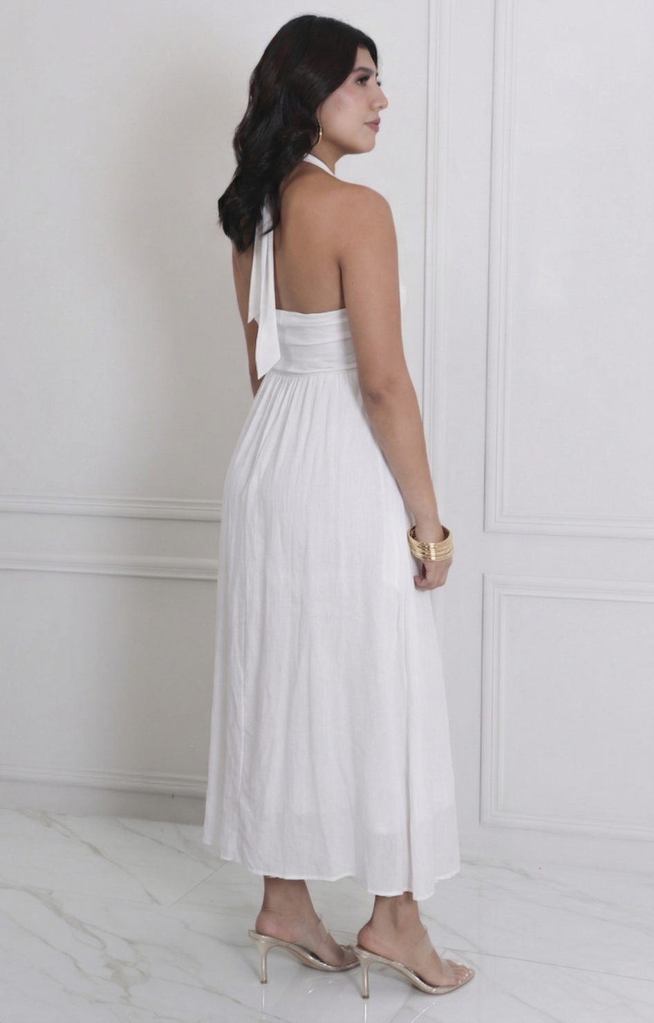 Vestido largo tipo halter - VESTIDO CORTO REGULAR Boutiquemirel 