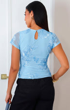 Blusa con estampado con textura