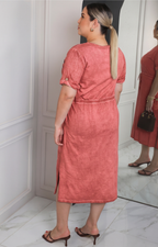 Vestido casual con flor 3D