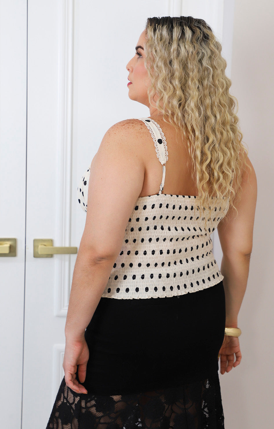 Blusa de tirantes polka dots