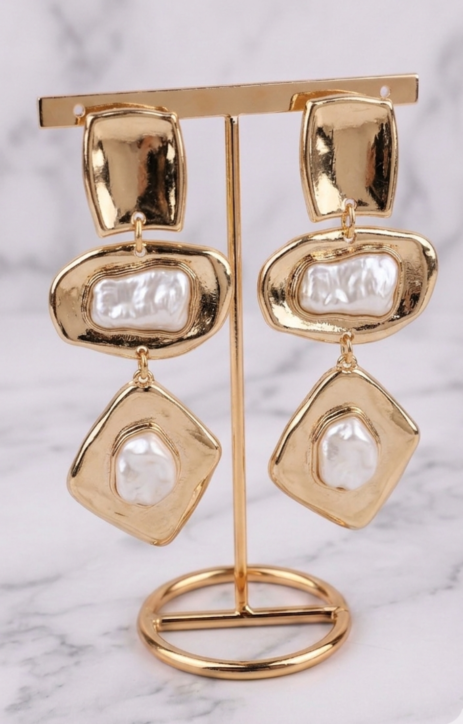 Aretes Largos Dorados