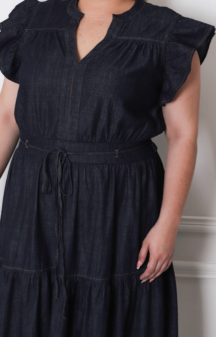 Vestido largo de mezclilla - VESTIDO LARGO CURVY Boutiquemirel 