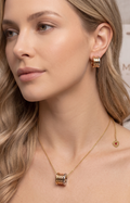 Collar Dorado con Aros Entrelazados - SET COLLAR ACERO Boutiquemirel 
