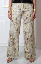 Pantalón con estampado floral