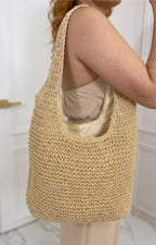 Bolsa tejida tipo hobo