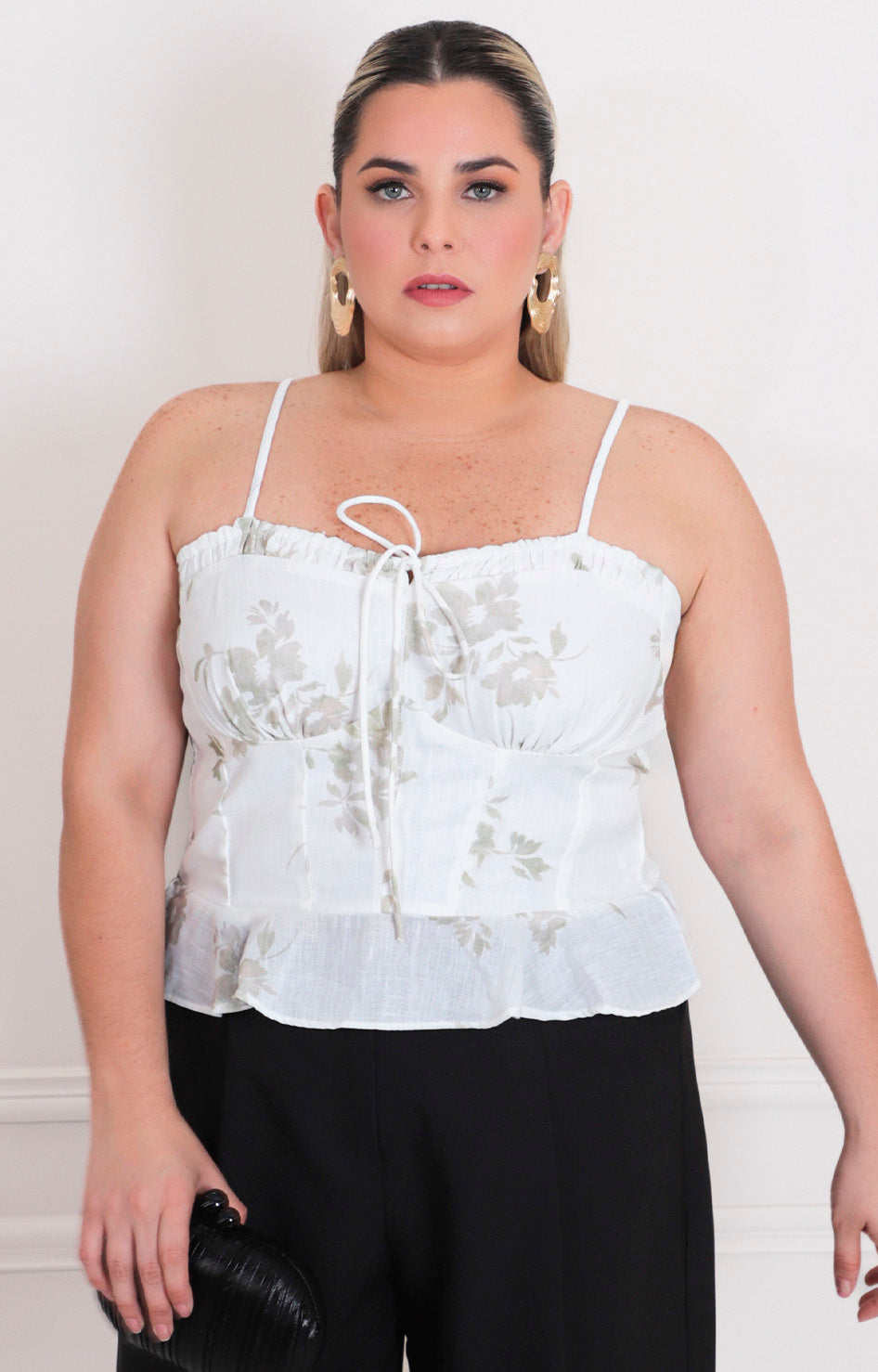 Blusa de tirantes estampada