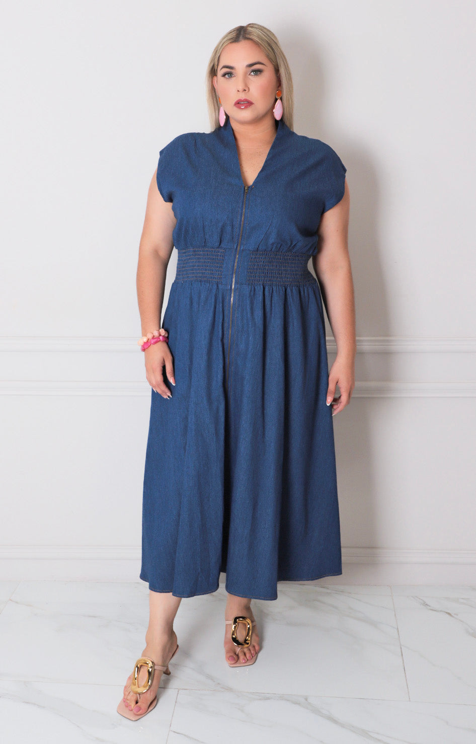 Vestido de mezclilla - VESTIDO LARGO CURVY Boutiquemirel 