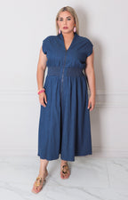 Vestido de mezclilla - VESTIDO LARGO CURVY Boutiquemirel 