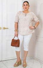 Blusa beige con textura