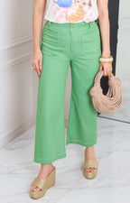Pantalón wide leg de tiro alto