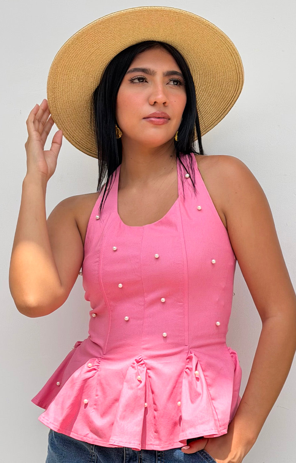 Blusa peplum con detalle - BLUSAS REGULAR Boutiquemirel 