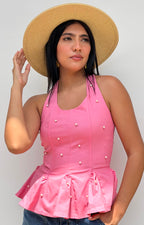 Blusa peplum con detalle - BLUSAS REGULAR Boutiquemirel 