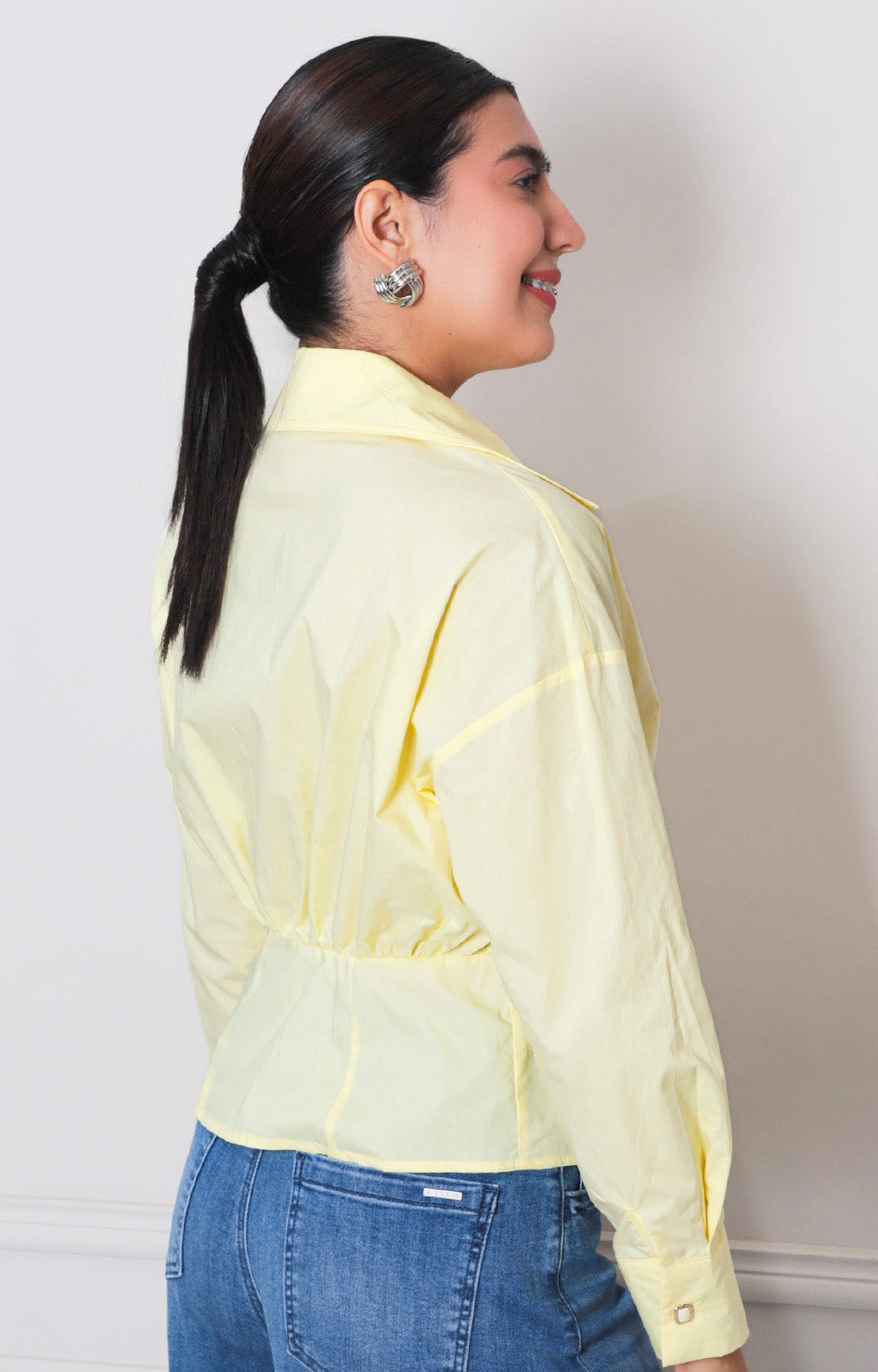 Blusa amarilla de manga larga - BLUSAS REGULAR Boutiquemirel 