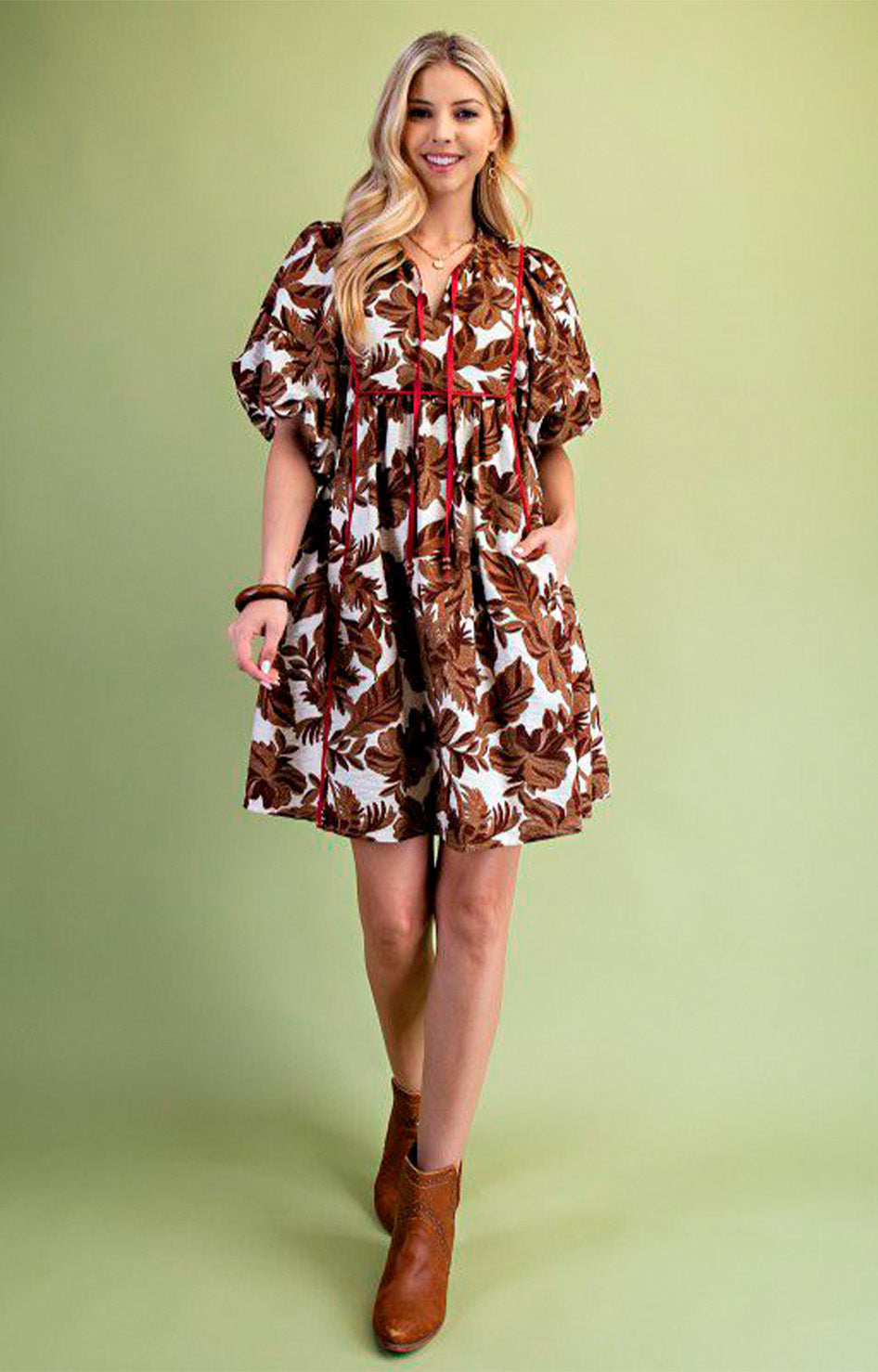 Vestido estampado corto