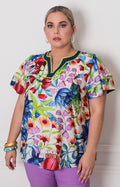 Blusa multicolor estampada - BLUSAS CURVY Boutiquemirel 