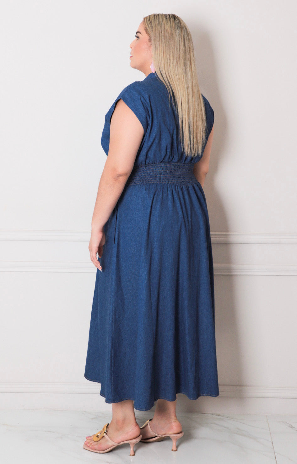 Vestido de mezclilla - VESTIDO LARGO CURVY Boutiquemirel 