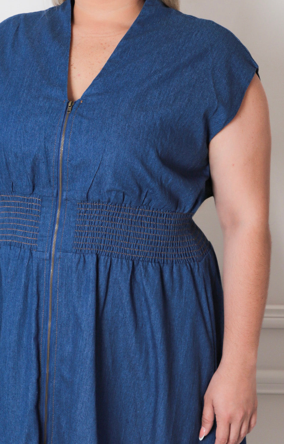 Vestido de mezclilla - VESTIDO LARGO CURVY Boutiquemirel 