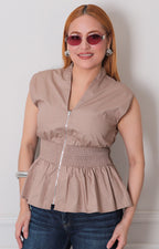 Blusa sisada con cierre - BLUSAS REGULAR Boutiquemirel 