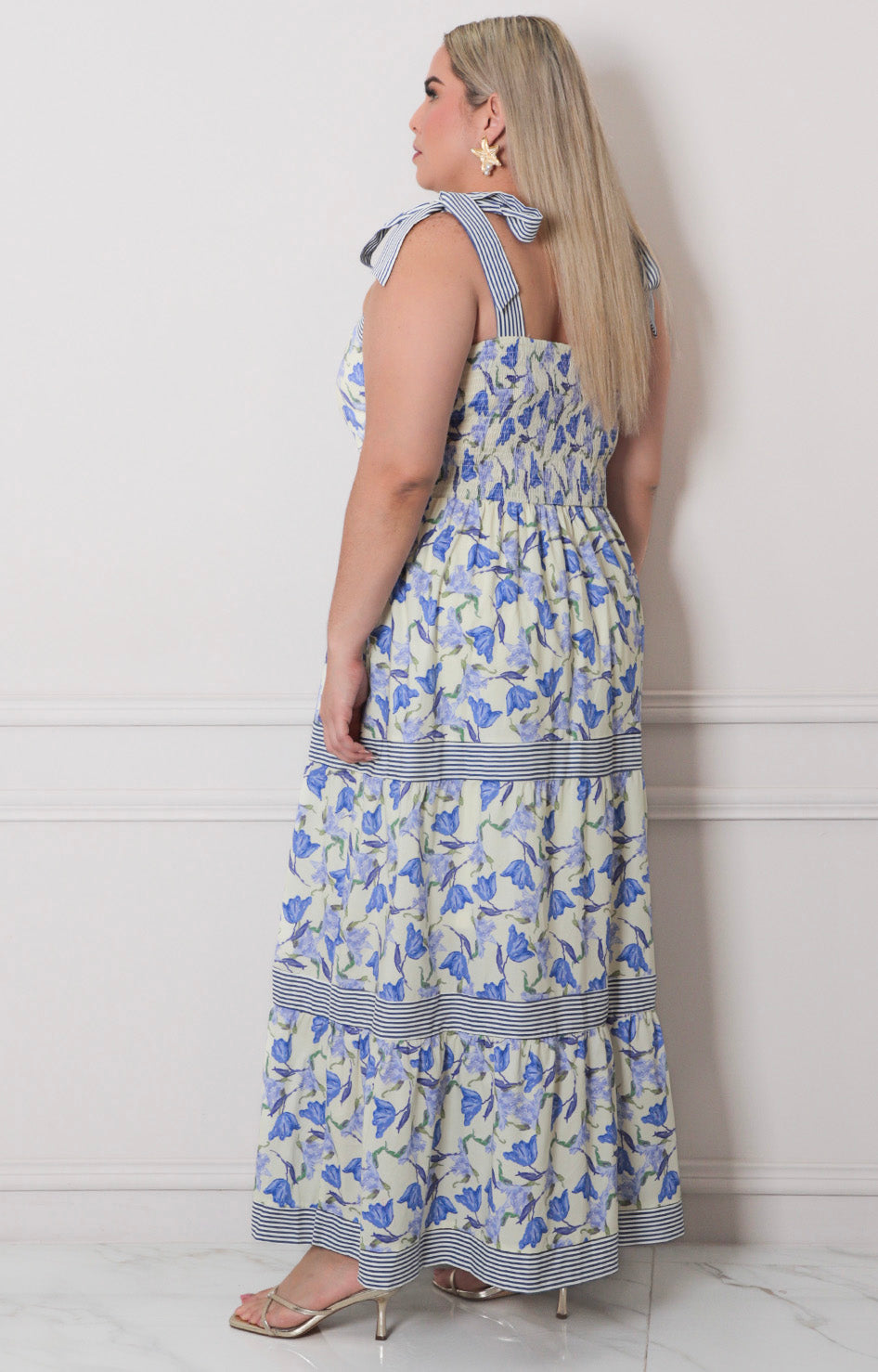 Vestido estampado de tirtantes - VESTIDO LARGO CURVY Boutiquemirel 