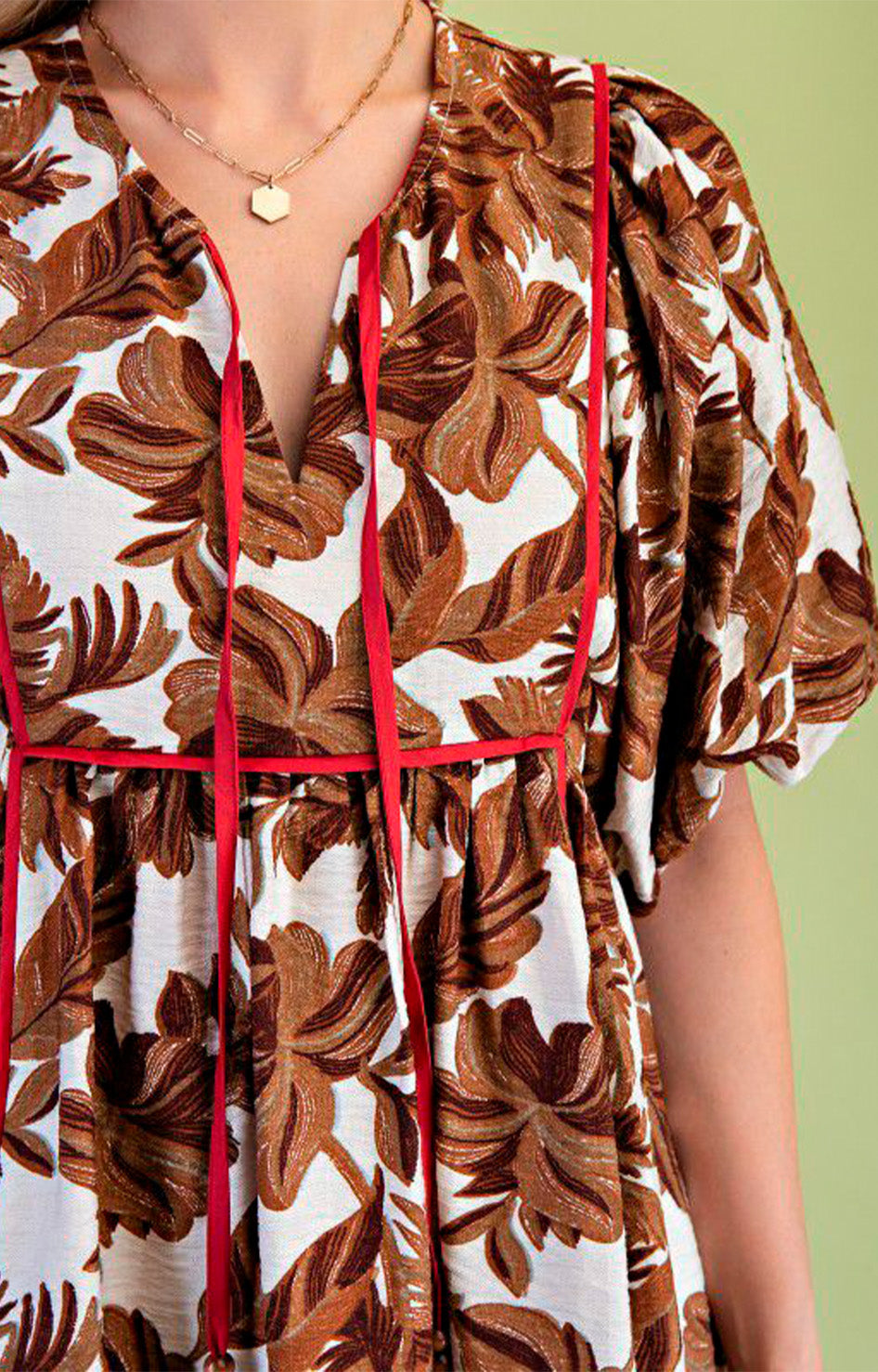 Vestido estampado corto