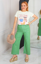Pantalón wide leg de tiro alto