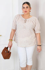 Blusa beige con textura