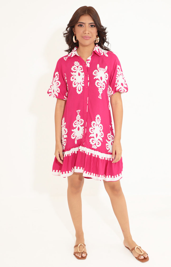 Vestido camisero fucsia - VESTIDO Boutiquemirel 