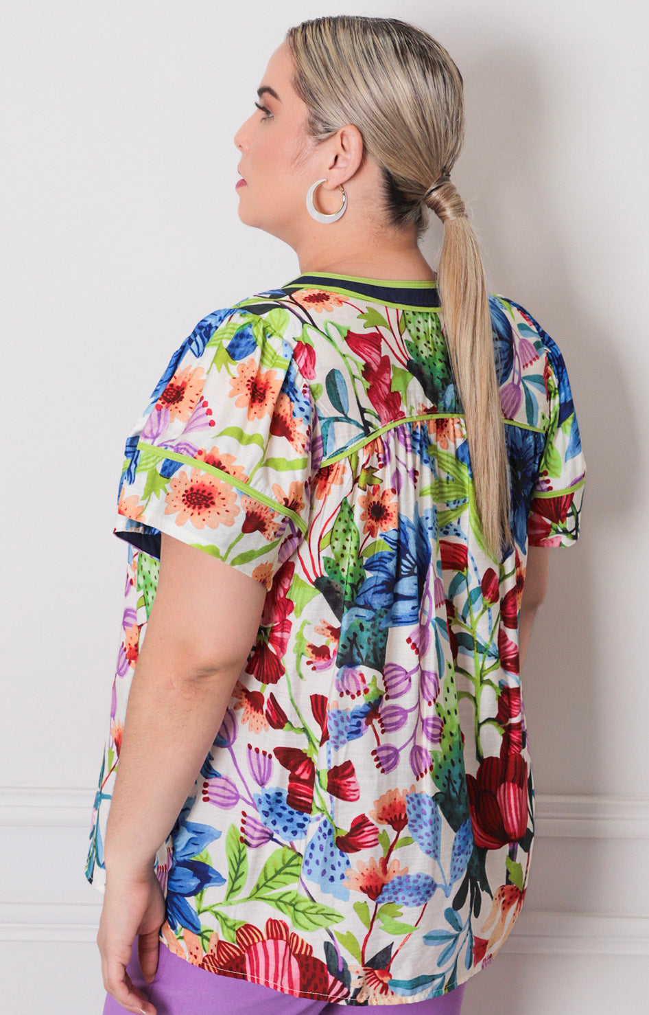 Blusa multicolor estampada - BLUSAS CURVY Boutiquemirel 