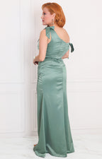 Vestido verde con moños - VESTIDO LARGO REGULAR Boutiquemirel 