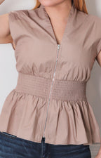 Blusa sisada con cierre - BLUSAS REGULAR Boutiquemirel 
