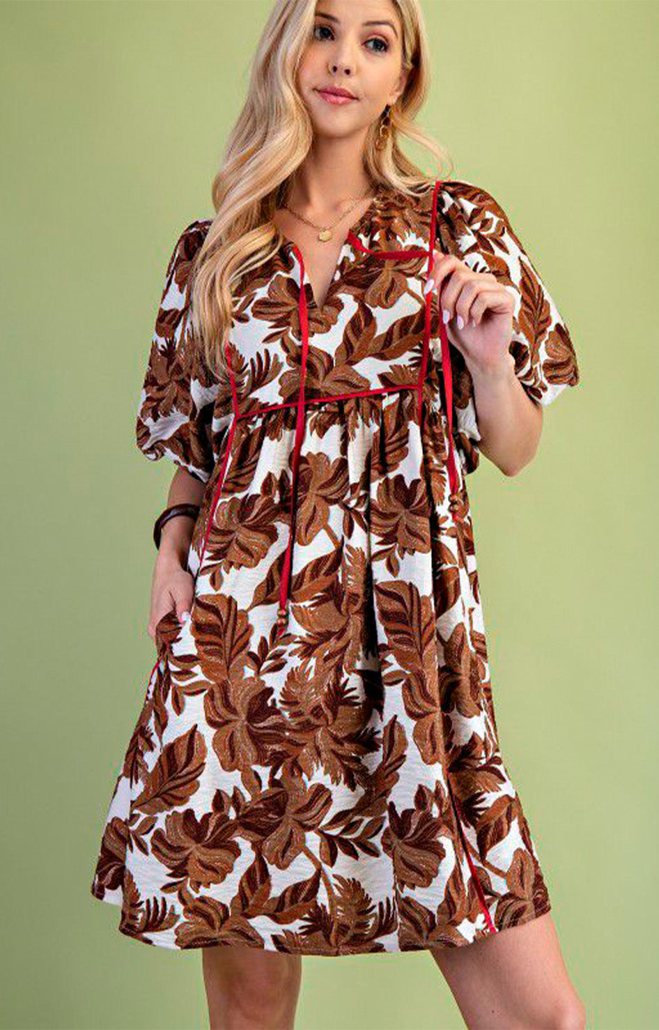 Vestido estampado corto