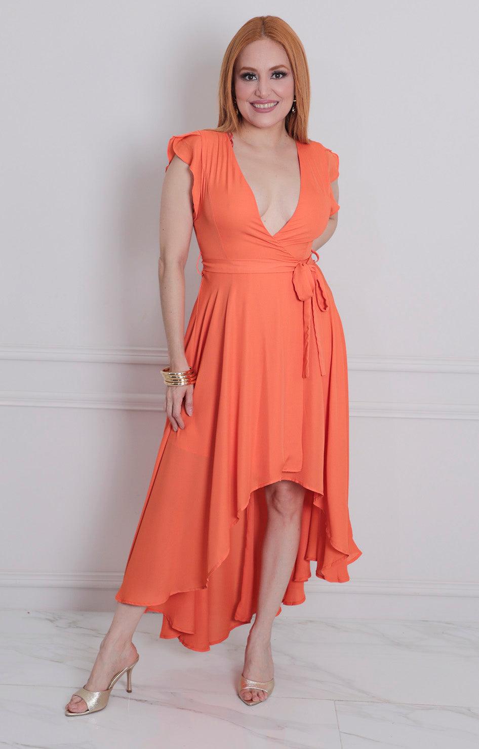Vestido asimètrico con lazo - VESTIDO LARGO REGULAR Boutiquemirel 