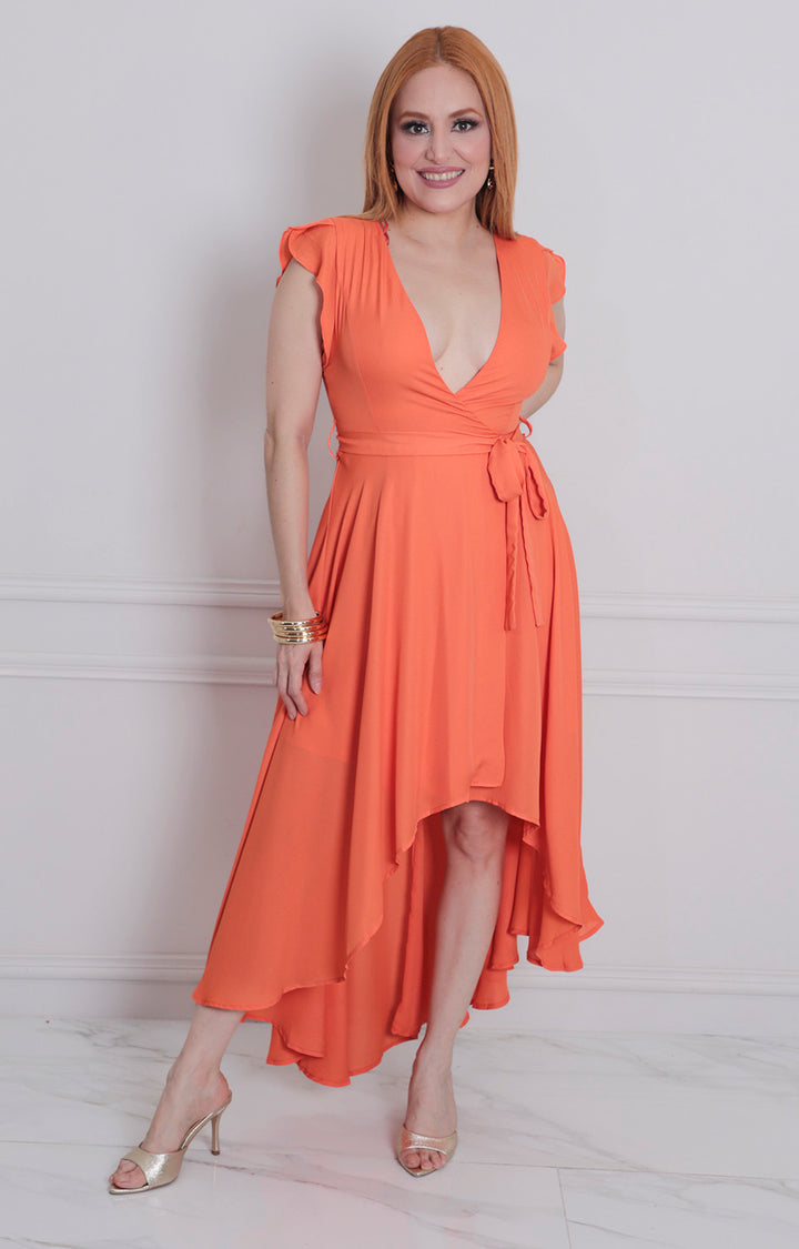 Vestido asimètrico con lazo - VESTIDO LARGO REGULAR Boutiquemirel 