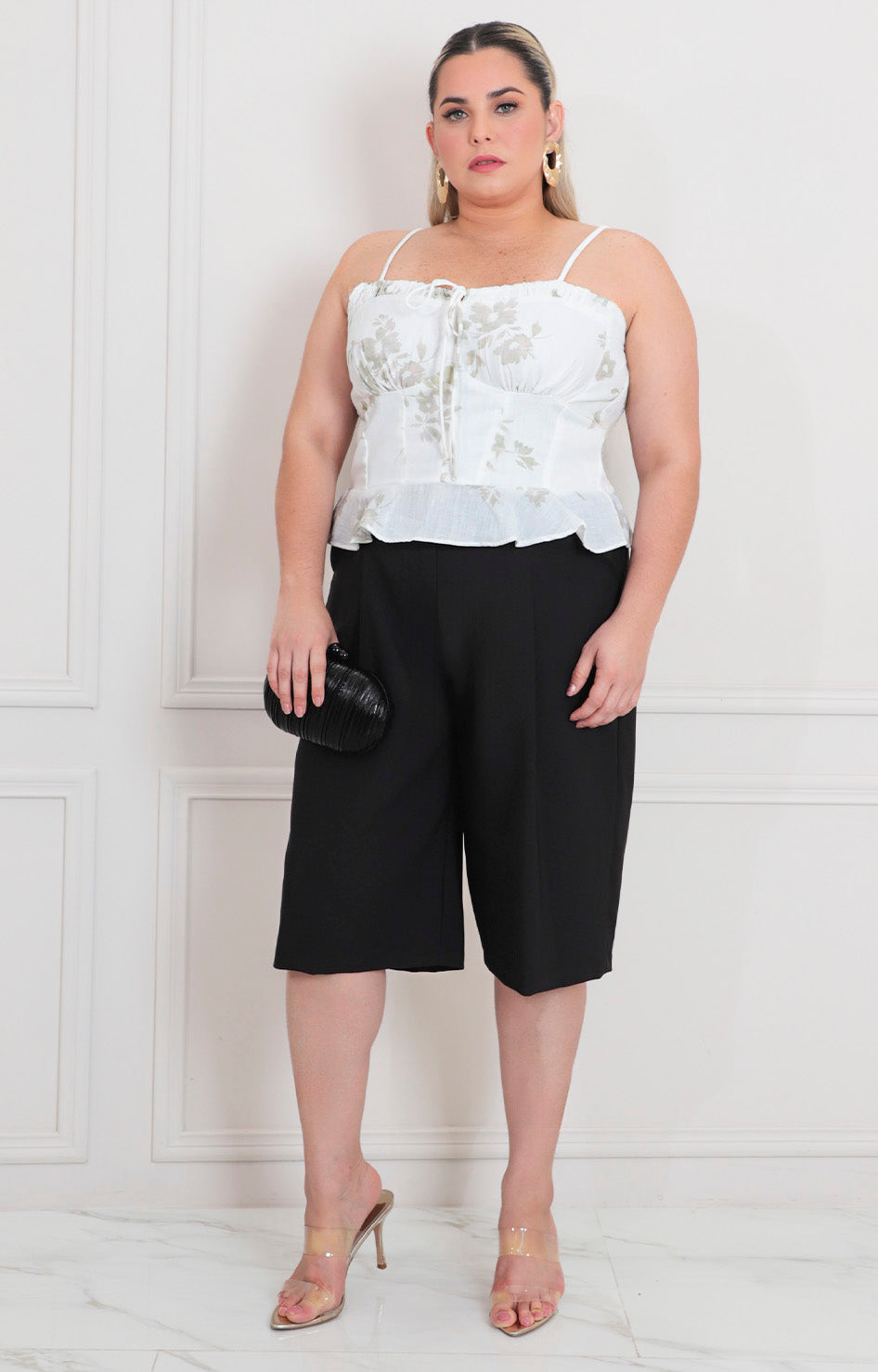 Blusa de tirantes estampada