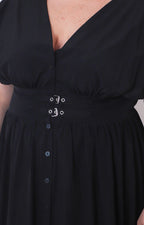 Vestido liso con hebilla - VESTIDO LARGO CURVY Boutiquemirel 