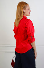 Blusa estilo militar con botones dorados