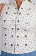 Blusa estampada tipo chaleco