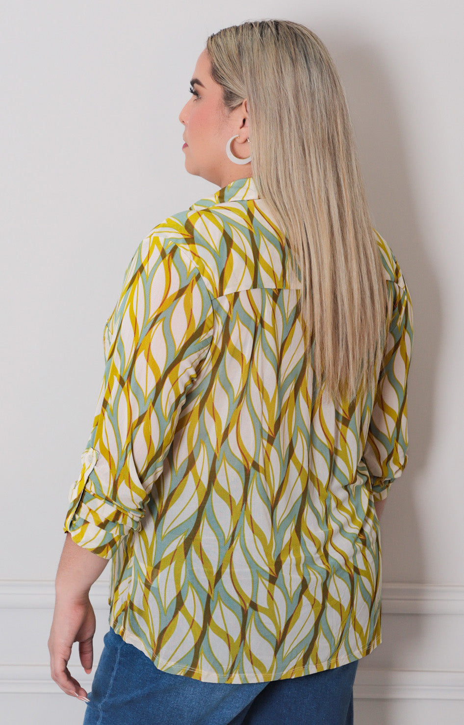 Blusa estampada con botones - BLUSAS CURVY Boutiquemirel 